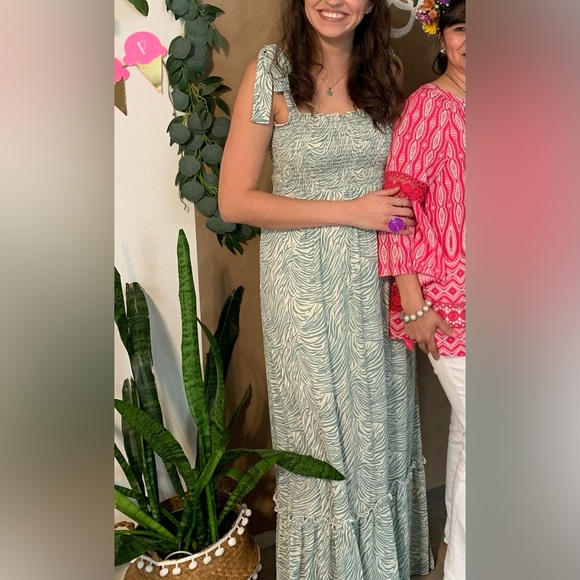 Green & white zebra spring maxi - Picture 10 of 11